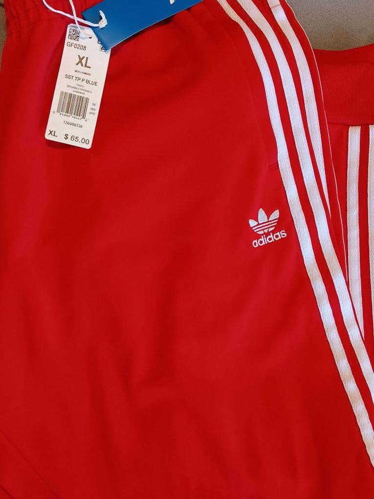 New New Red Adidas Pants