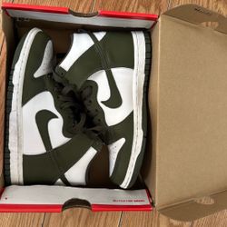 Nike Dunk high (gs) White/cargo Khaki 4Y