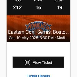 KNICKS VS CELTICS GAME 3! 1 TICKET