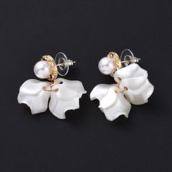 Acrylic Imitation Shell Dangle Stud Earrings