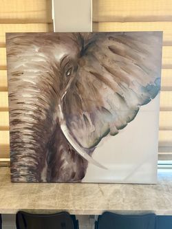 Large Elephant Canvas Wall Art