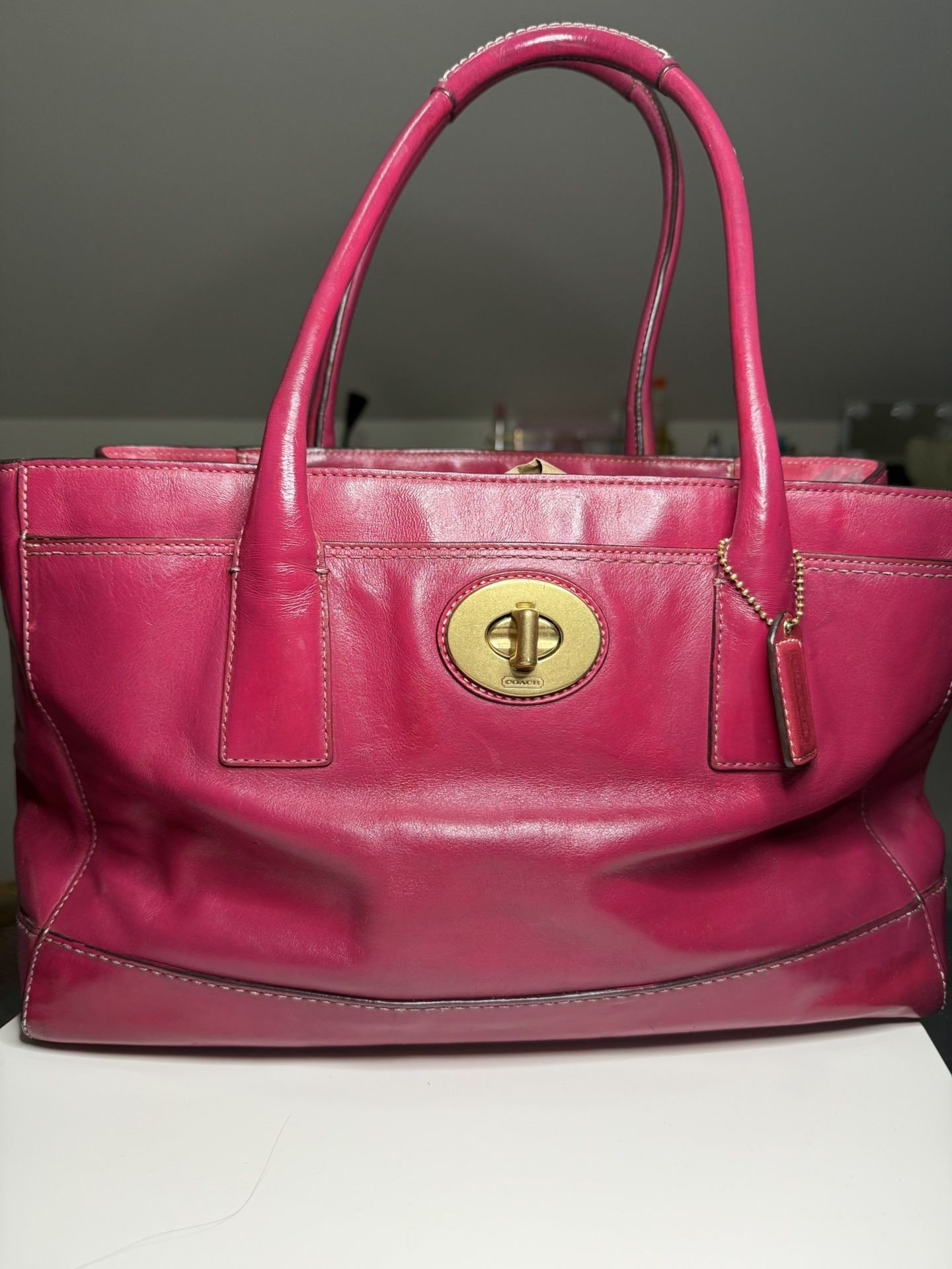 Coach Fuchsia Madeline Tote Bag 