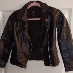 Girls Faux Leather Moto Jacket Sz. M(7/8)