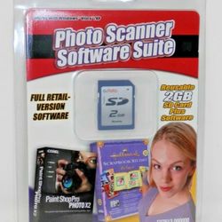 Photo Scanner Software Suite AND Reusable 2 GB SD Card!!
