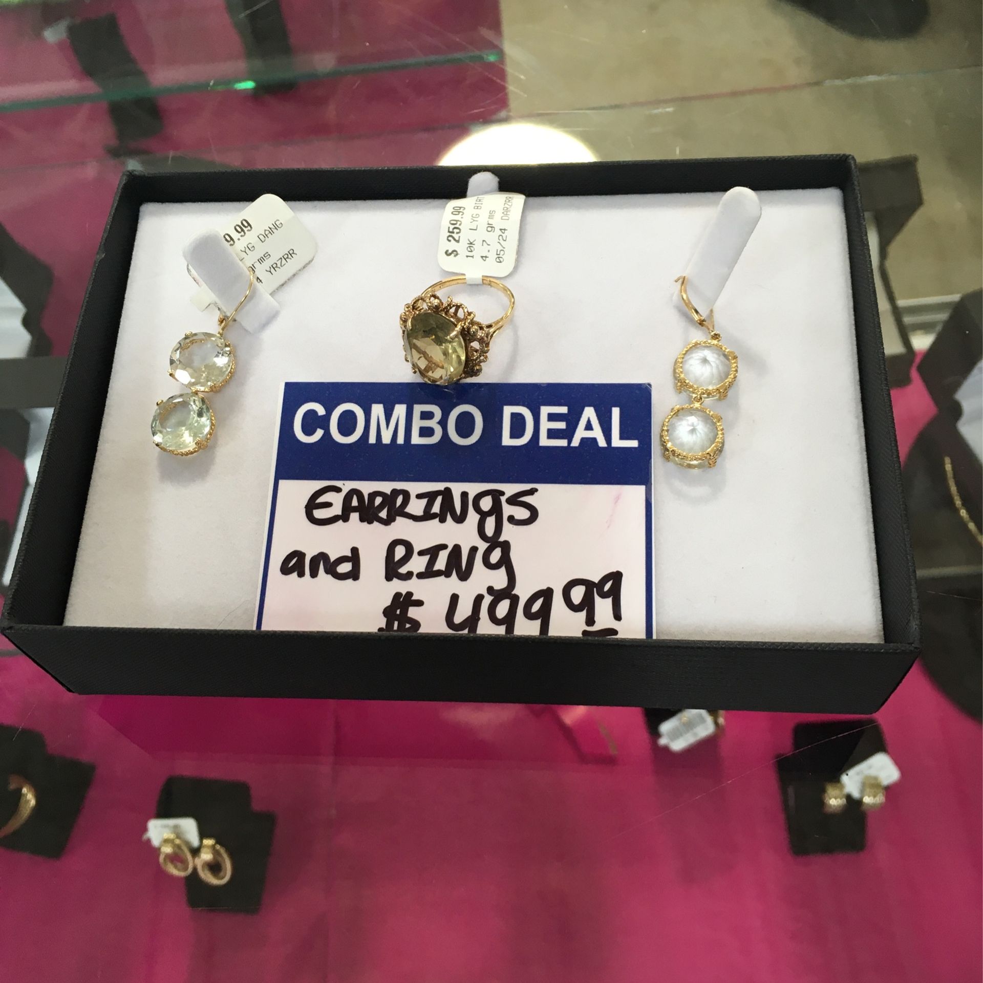 Birthstone Ring 10k And Earring14k