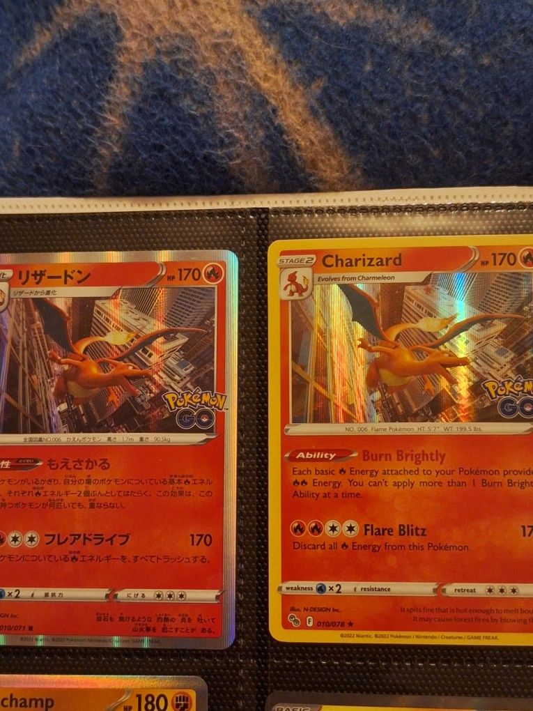 2 Pokémon Go Charizard Cards( MAKE AN OFFER