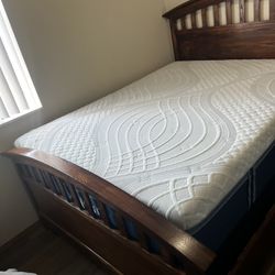 queen bed, Box Spring & bed frame
