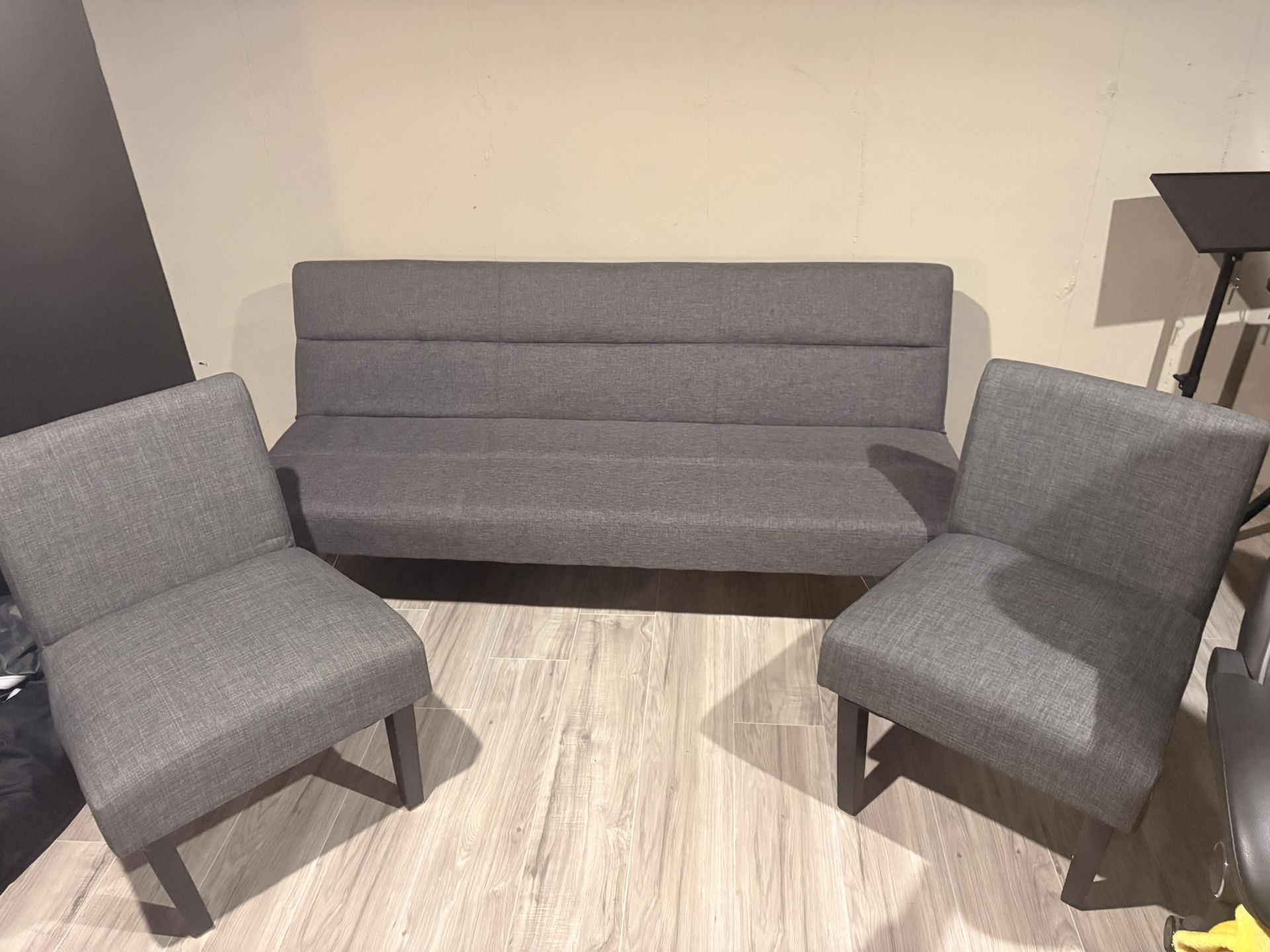 Futon And 2 Chairs