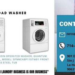 Speed Queen SFNNCASP115TW01 Coin Operated Washer, Quantum Gold Control