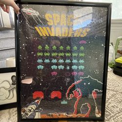 Space Invaders Framed Puzzle Poster