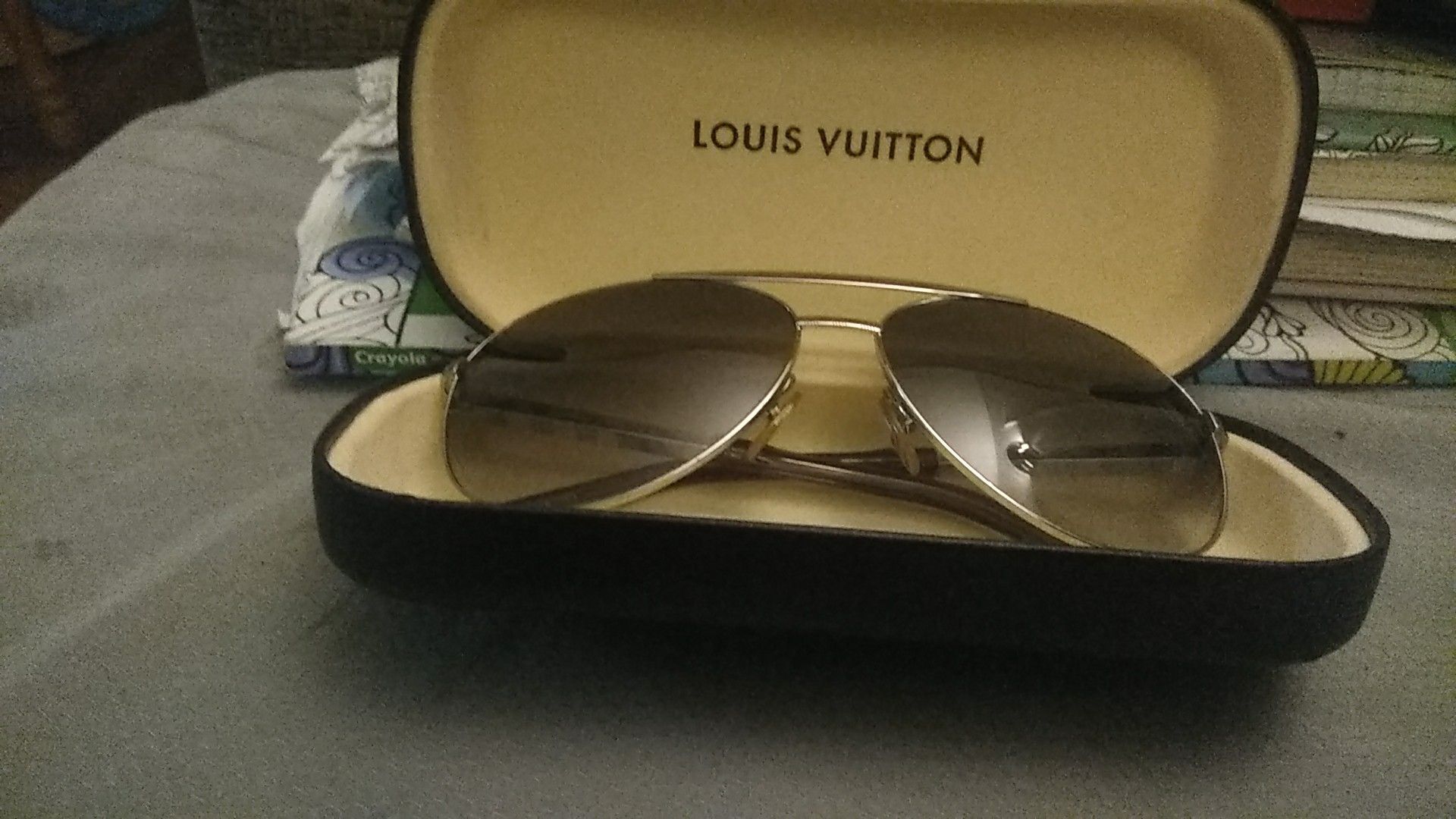 vuitton sunglasses gold