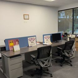 Office Upgrade Sale – 6 Like-New Workstations w/ Metal Cabinets + Chairs