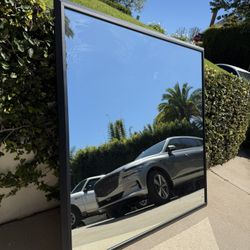 Large Modern Black Framed Wall Mirror – Minimalist / Full Length