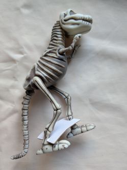 Vintage Hard Rubber Dinosaur Skeleton Toy