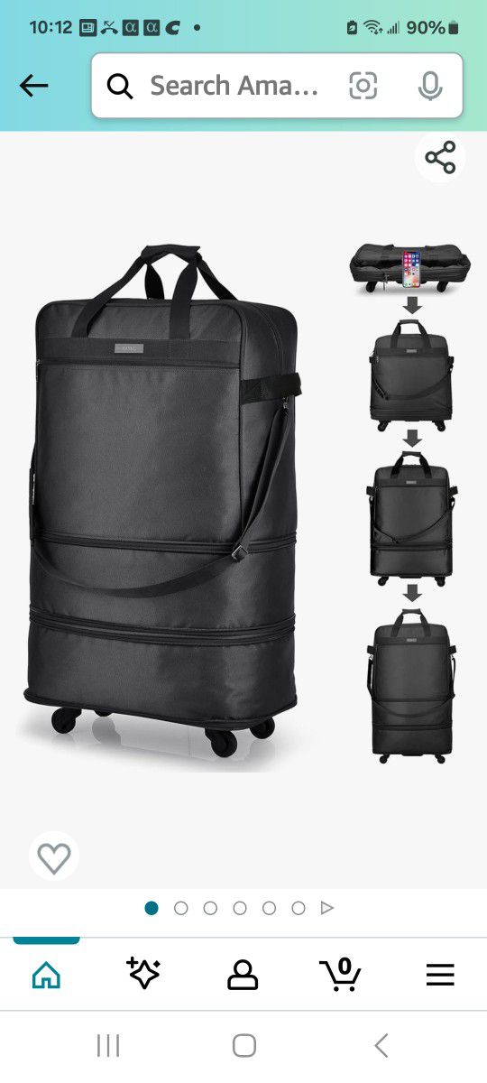 Hanke Rolling Duffle Bag Expandable Suitcase 