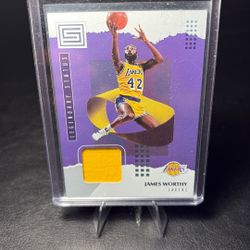 3xchampion James Worthy Game-worn Material 