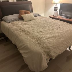 Queen Bed Set - Frame + Mattress + Box Spring