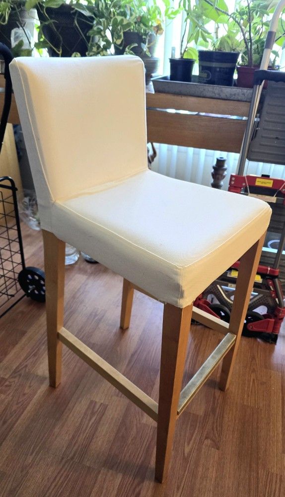 White Blonde Wood Ikea Tall Dining Chairs