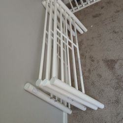 2 Twin Sized White Metal Bed Frames. 