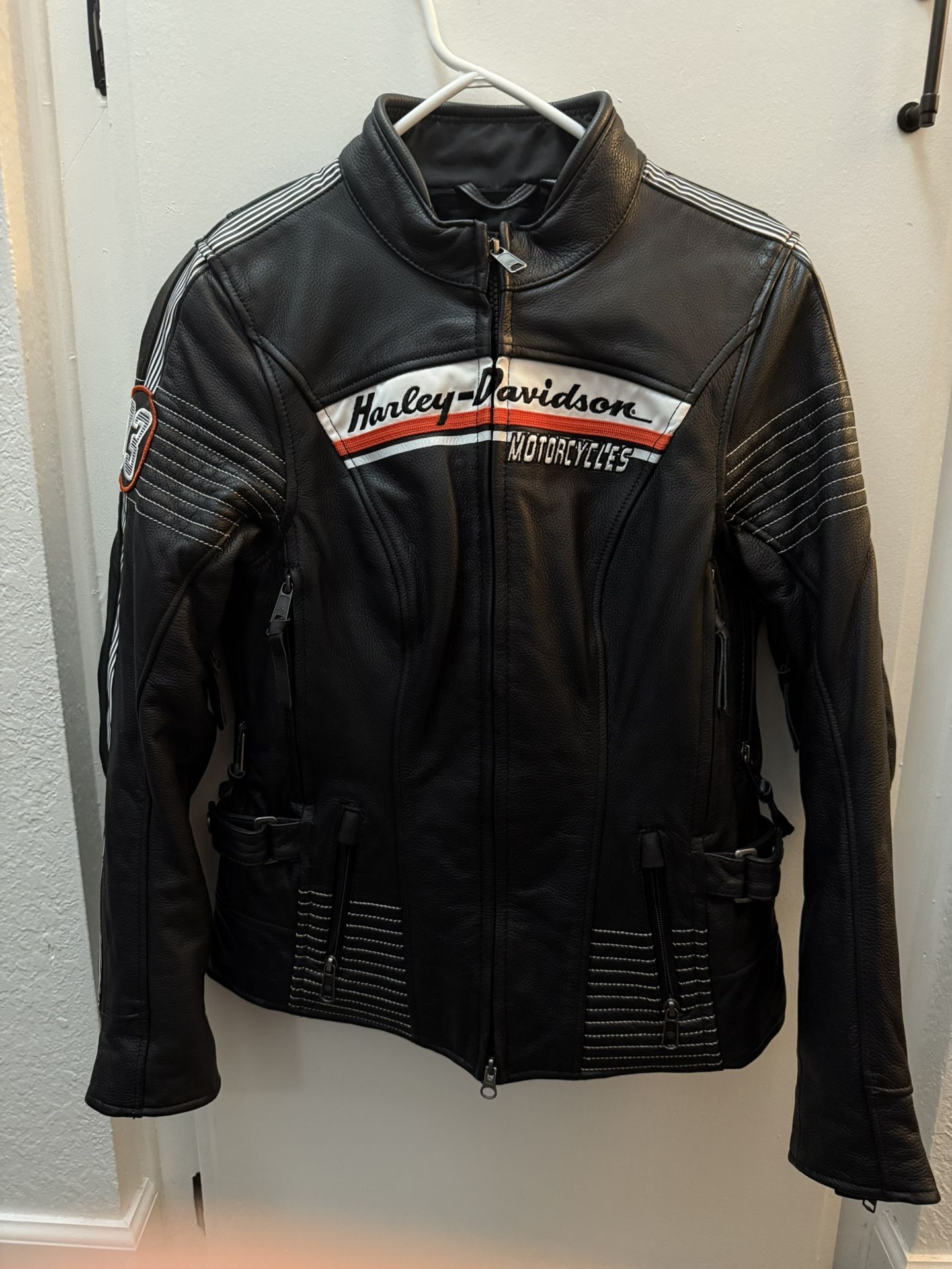 Harley Davidson Women’s Adraga Waterproof Leather Riding Jacket - Size Small