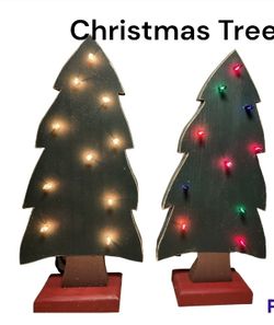 Hand Crafted Lighted Christmas Trees
