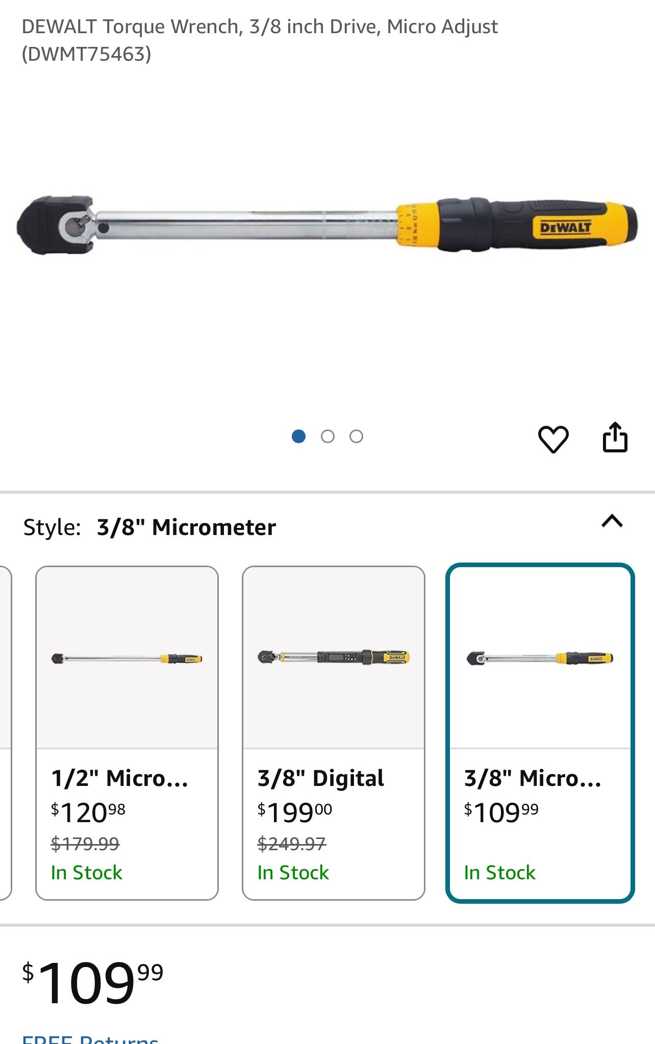 Dewalt Torque Wrench