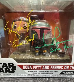 Star Wars Signed Funko Ming Na-Wen (Fennec) and Temuera Morrison (Boba Fett)