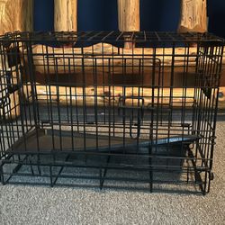 Small / Medium Size Black Metal Dog Crate