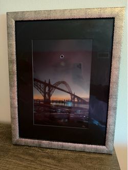 Framed Portland Steel Bridge Eclipse Photo by Ayin Sundman - Premium Museum Glass