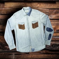 RALPH LAUREN D&S PATCHWORK WESTERN SHIRT- SIZE XX-LRG