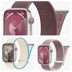SNBLK Sport Nylon Solo Loop Bands Compatible with Apple Watch Band 38mm 40mm 41mm 42mm 44mm 45mm 49mm for Women Men, Soft Stretchy Elastic Braided Str