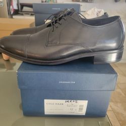 Cole Haan Lenox Hill Cap Oxford Black Mens Leather Dress Shoes Size 12M



