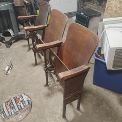 Theater style bucket chairs 3 seats