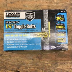 1/4 Inch Toggle Bolts