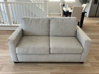West Elm Light Gray Fabric Sofas
