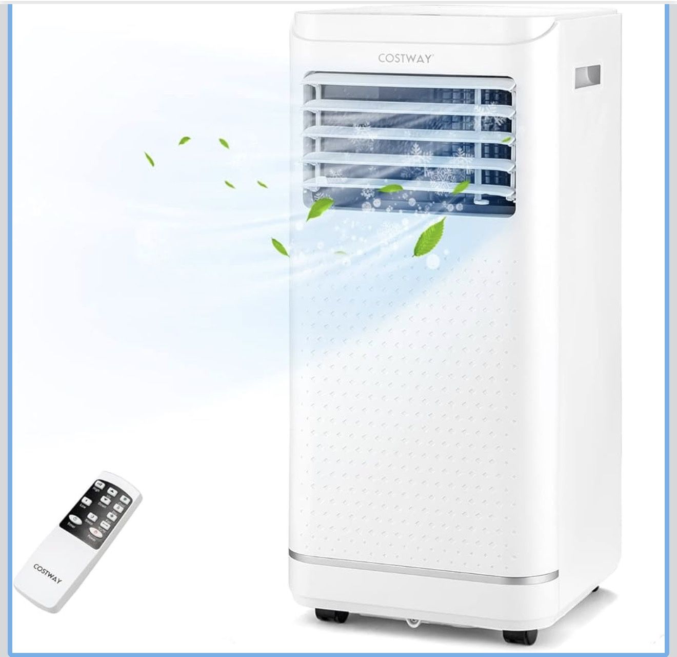 COSTWAY 8000 BTU Portable Air Conditioner, Personal AC Unit with Dehumidifier & Fan Mode, Sleep Mode, 24H Timer, LED Display, Child Lock, Remote Contr