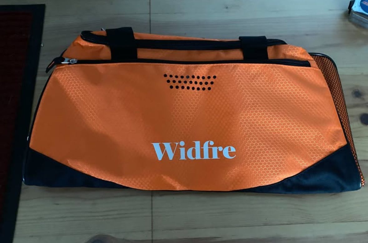 WidFre Orange Medium Travel Duffle Bag