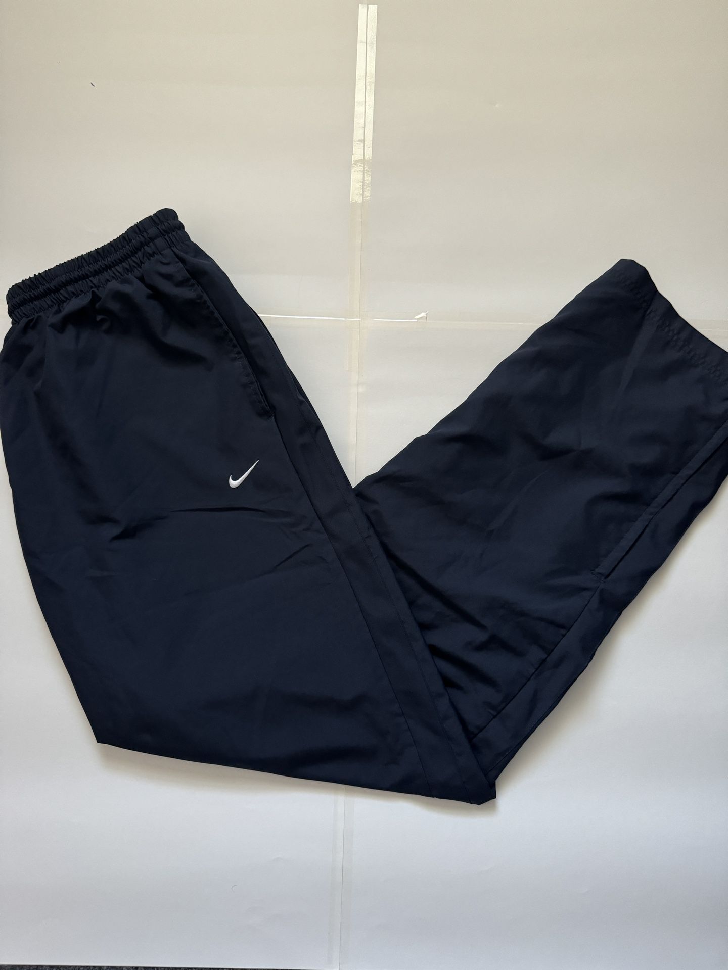 Mens Nike Athletic Windbreaker Tracksuit  Pants Sportswear Navy / White Size Large