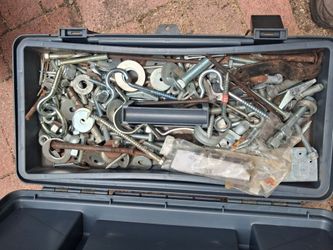 Huge Mixed Lot of Hardware – Bolts, Washers, Hooks & Fasteners