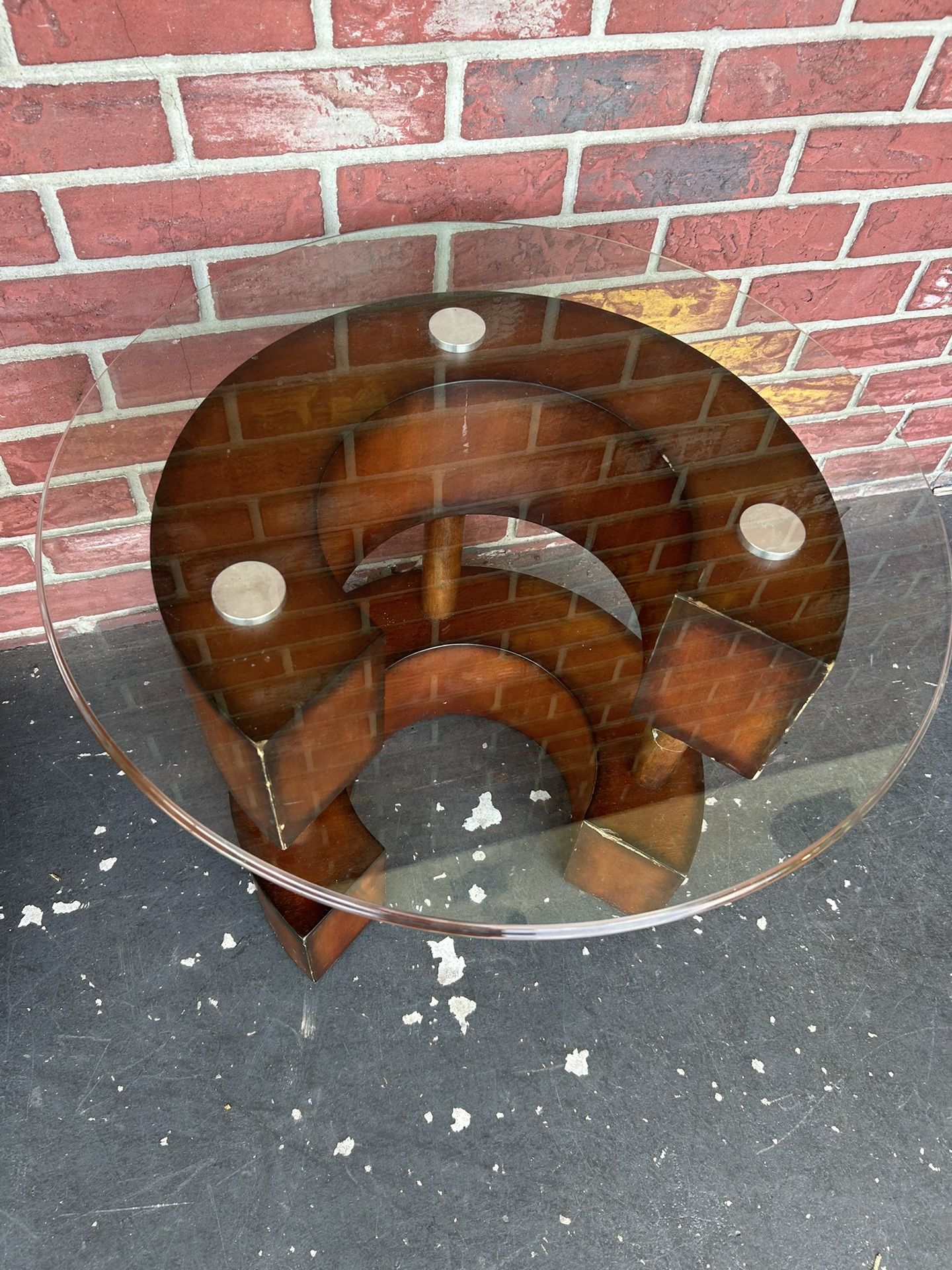 Glass top side tables
