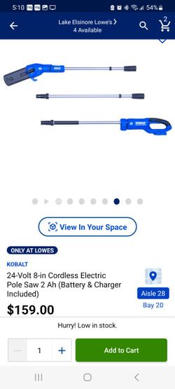 Kobalt 24v online pole saw