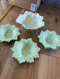 Vintage Apilco Leaf Shaped Serving 