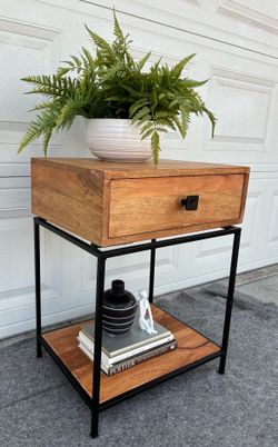 Modern wood side table