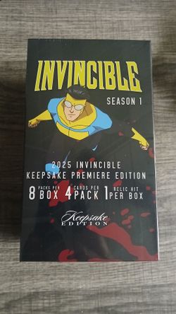 Sealed Invincible Season 1 2025 Keepsake Premiere Edition trading  Card Booster Box