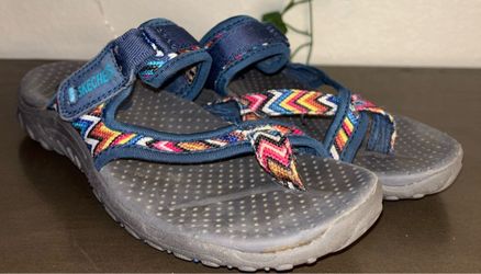 Skechers Women's Reggae-Zig Swag Sandals - Navy Multicolor, Size 6