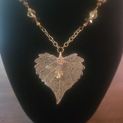 Gold Aspen Leaf Necklace 