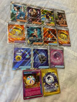 Pokemon lot 13 card bundle fill art ultra rare trainer cards Ascended heroes pitch black surging