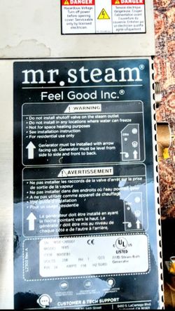 MR STEAM MX5 SAUNA BATH 