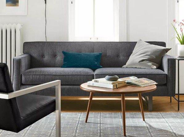 Gray Room & Board Andre Sofa Couch