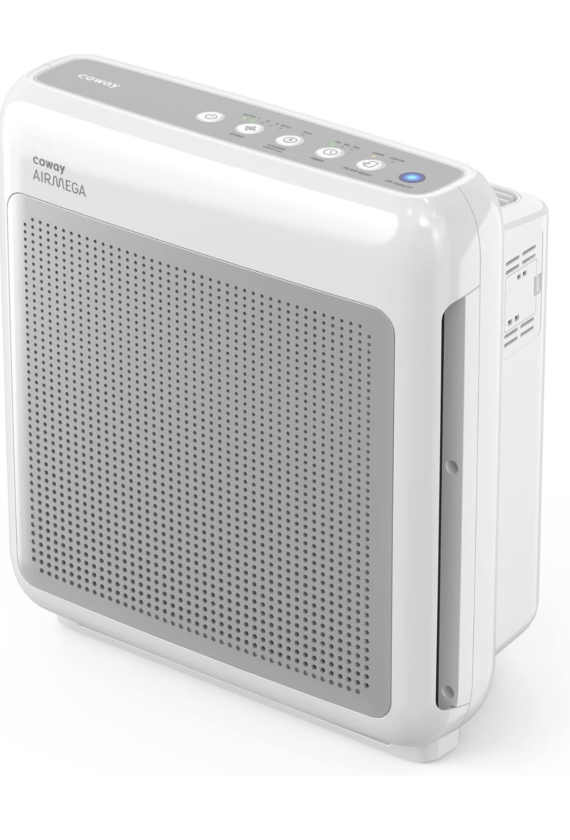 COWAY Purificadores de aire para el hogar de hasta 1,748 pies cuadrados, filtro HEPA verdadero para humo, alergias, caspa de mascotas, olor, monitor d